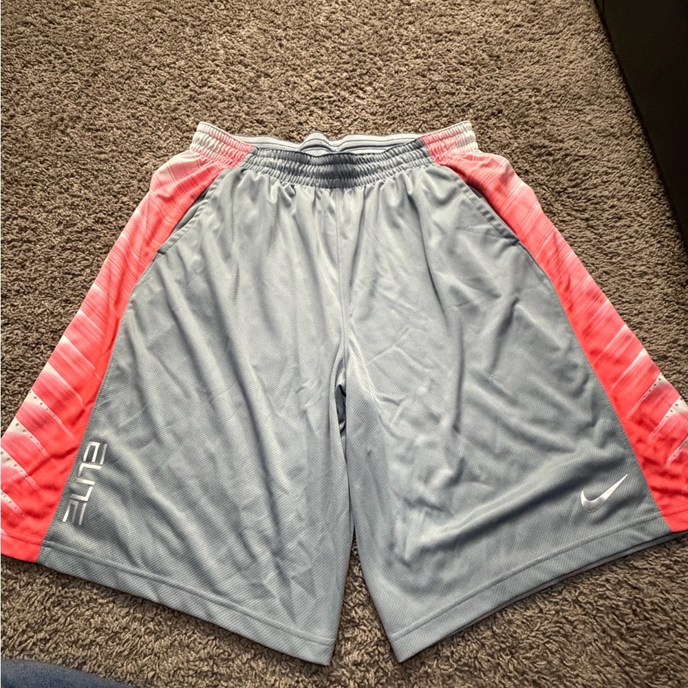 Nike Gray and Pink Athletic Shorts